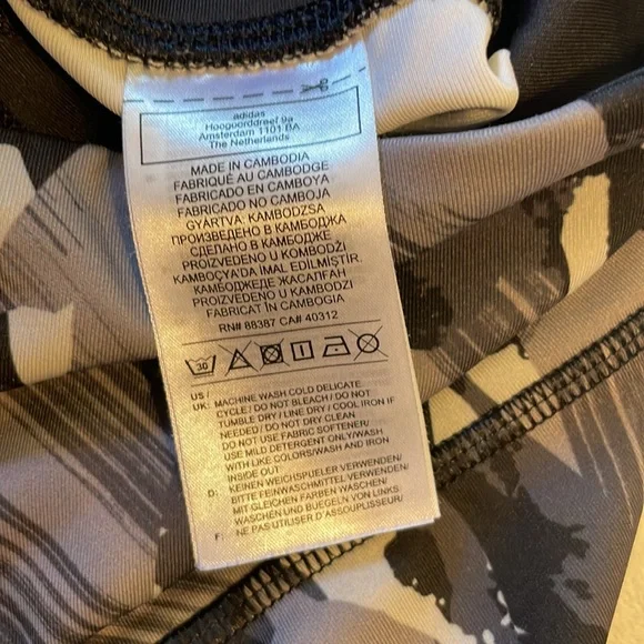 NWOT Adidas Black & Grey Leggings - Zoe Saldana Collection - Picture 8 of 11